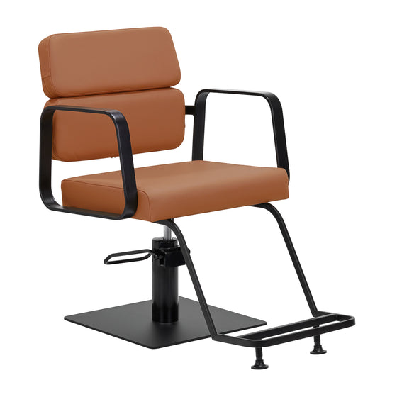 Sillón de Peluquería Gabbiano Porto Negro-Naranja