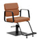 Sillón de Peluquería Gabbiano Porto Negro-Naranja