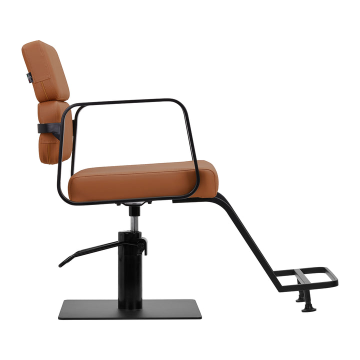 Silla de Peluquería Gabbiano Porto Negro-Naranja 2