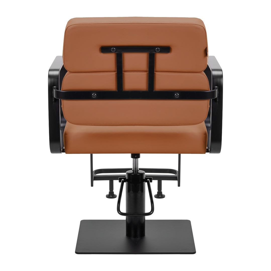 Silla de Peluquería Gabbiano Porto Negro-Naranja 4