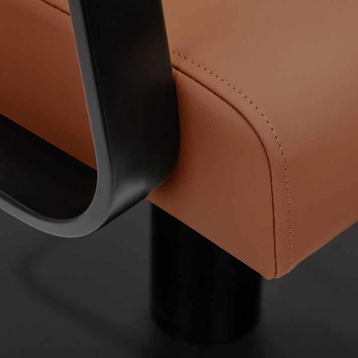 Silla de Peluquería Gabbiano Porto Negro-Naranja 6