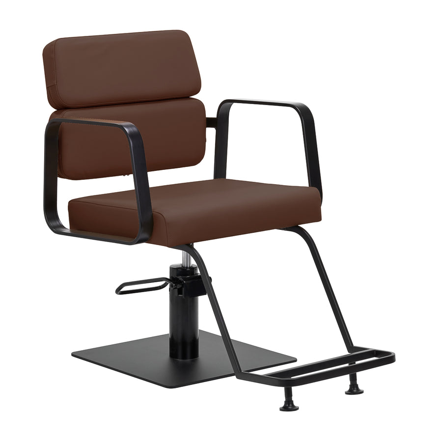 Silla de Peluquería Gabbiano Porto Negro-Chocolate 1