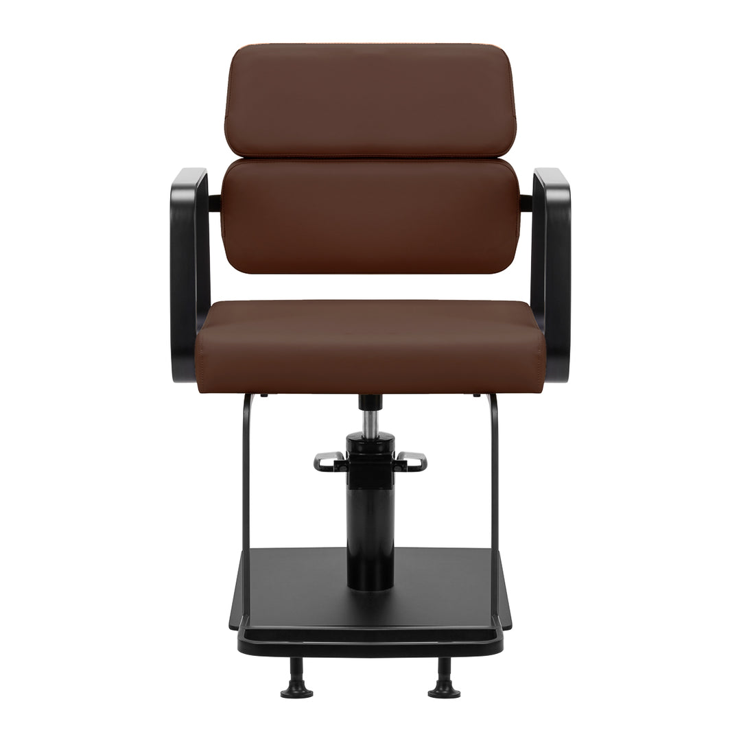 Silla de Peluquería Gabbiano Porto Negro-Chocolate 3