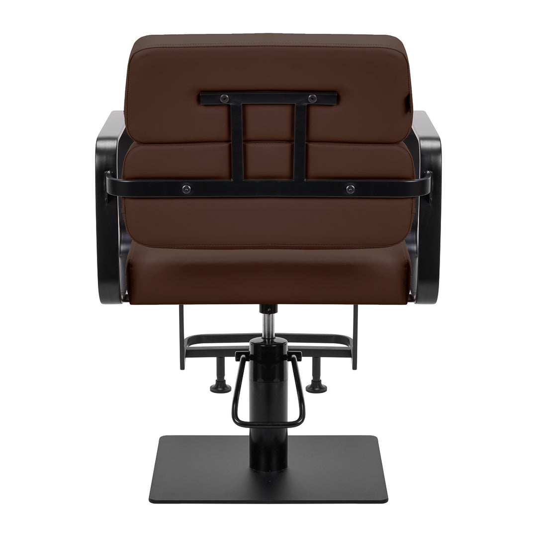 Silla de Peluquería Gabbiano Porto Negro-Chocolate 4