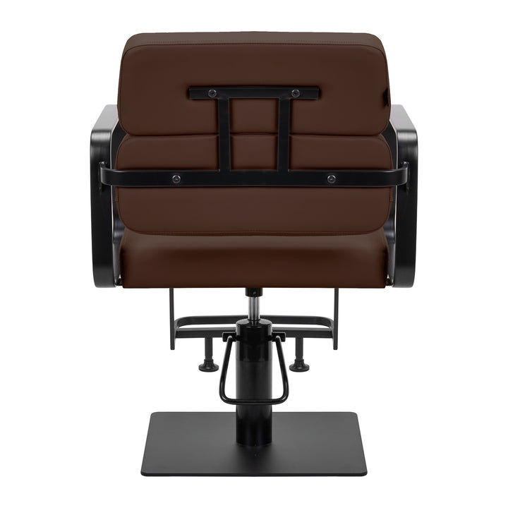 Silla de Peluquería Gabbiano Porto Negro-Chocolate 4