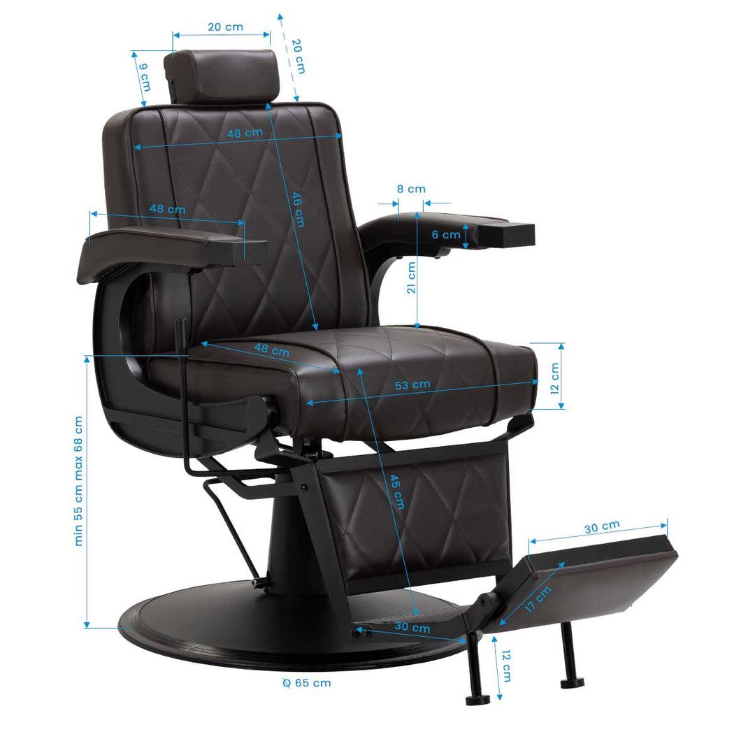 Sillón de Barberia Hair System BM88066B Marrón-Negro - imagen 16