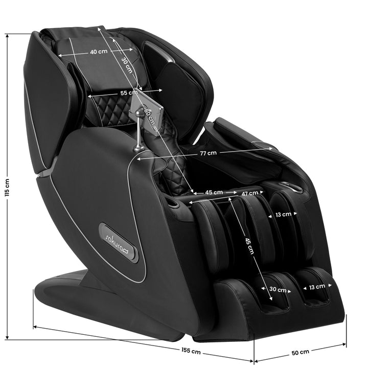 Sillón de Masaje Eléctrico Sakura Luxury 808 Negro - imagen 19