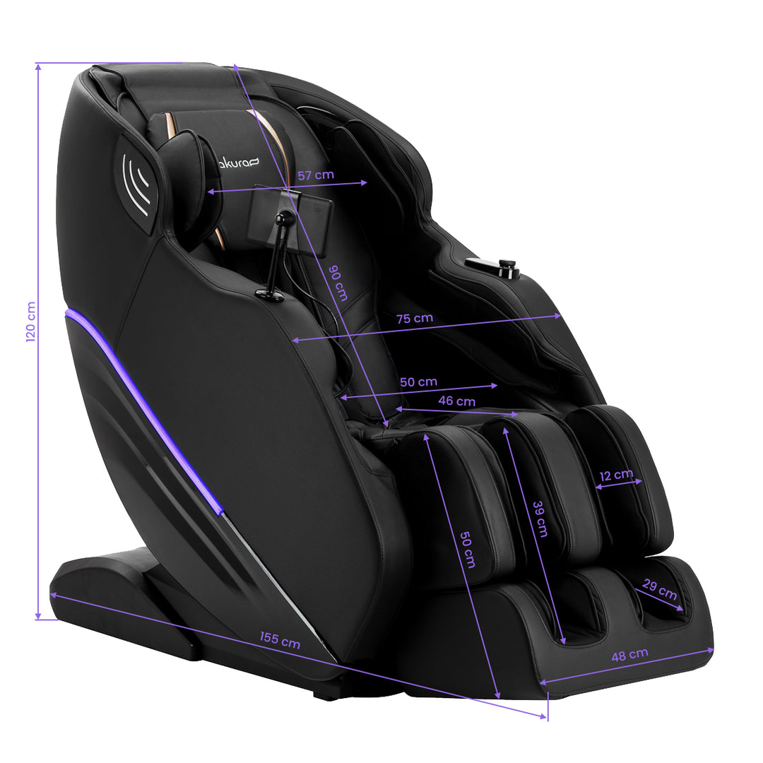 Sillón de masaje eléctrico Sakura Maximus 809 3D Negro - imagen 23