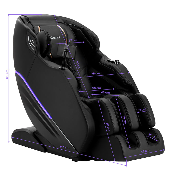 Sillón de masaje eléctrico Sakura Maximus 809 3D Negro - imagen 23