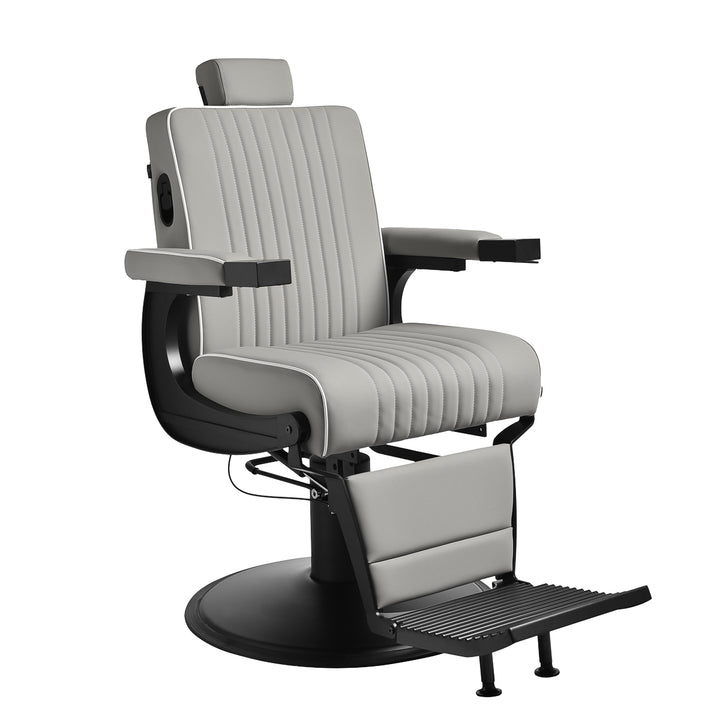 Sillón de Barberia Gabbiano Levi Gris
