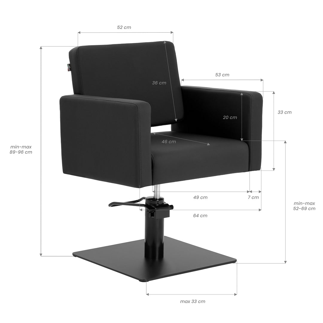 Sillón de peluquería Gabbiano Vitoria Negro - imagen 10