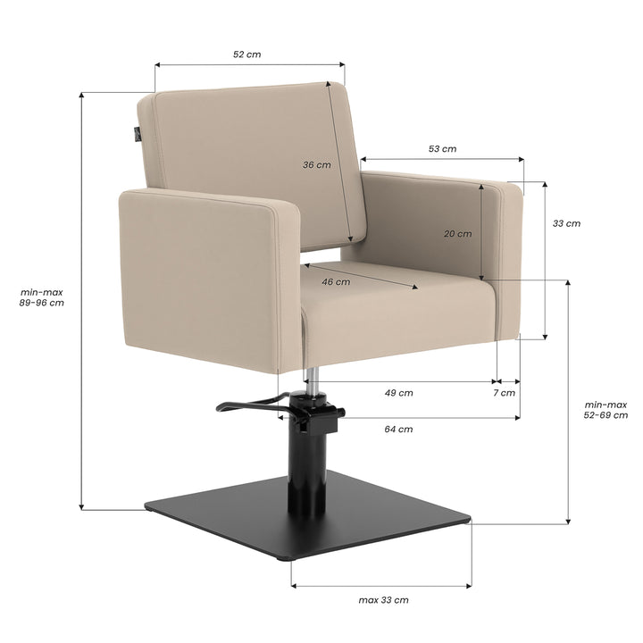 Sillón de peluquería Gabbiano Vitoria Beige - imagen 10