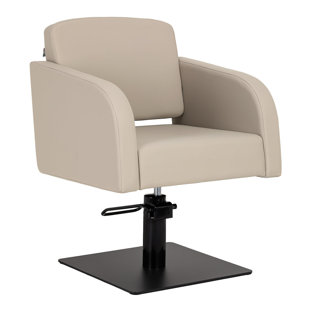Sillón de peluquería Gabbiano Elda Beige-Negro