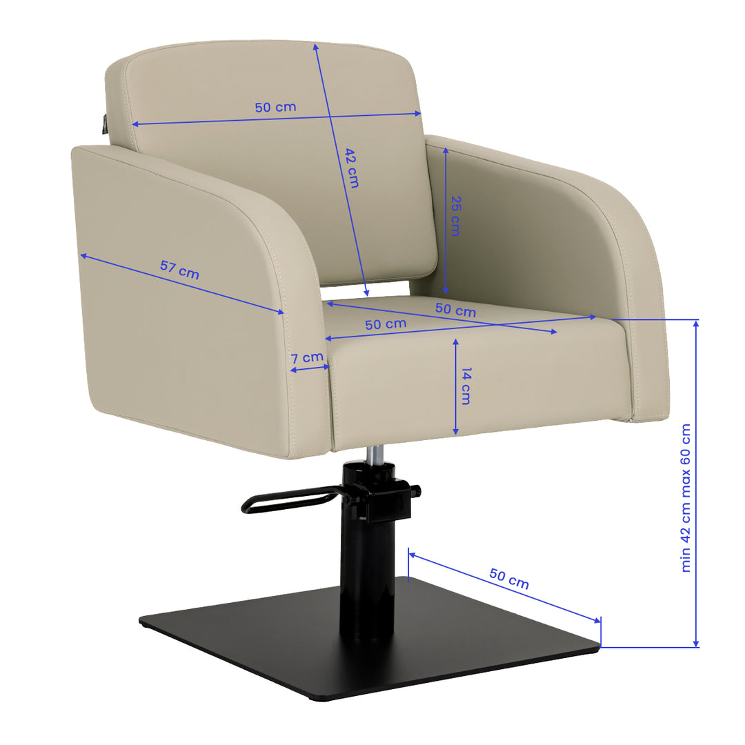 Sillón de peluquería Gabbiano Elda Beige-Negro - imagen 9