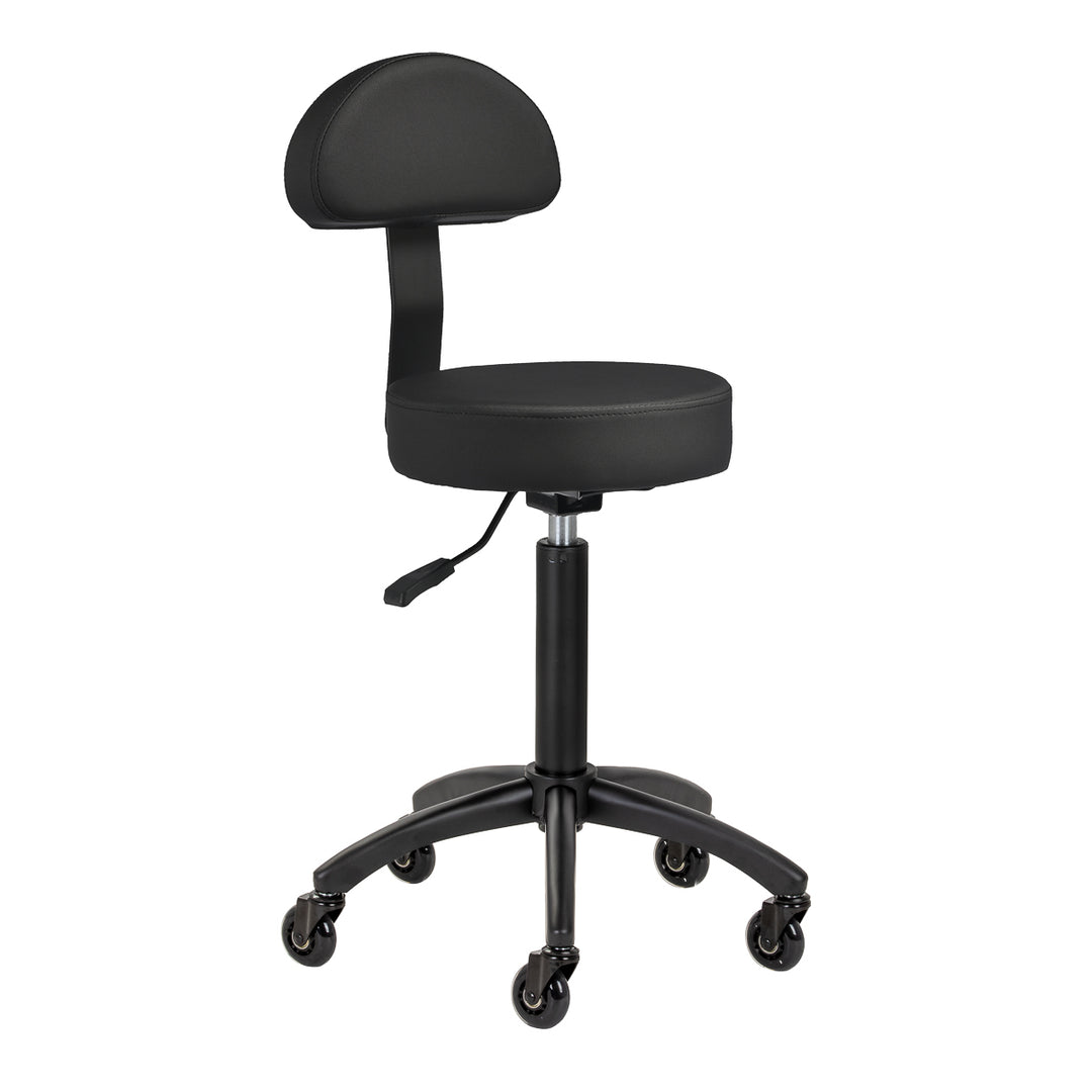 Taburete de silla de montar con respaldo Gabbiano D026 Negro