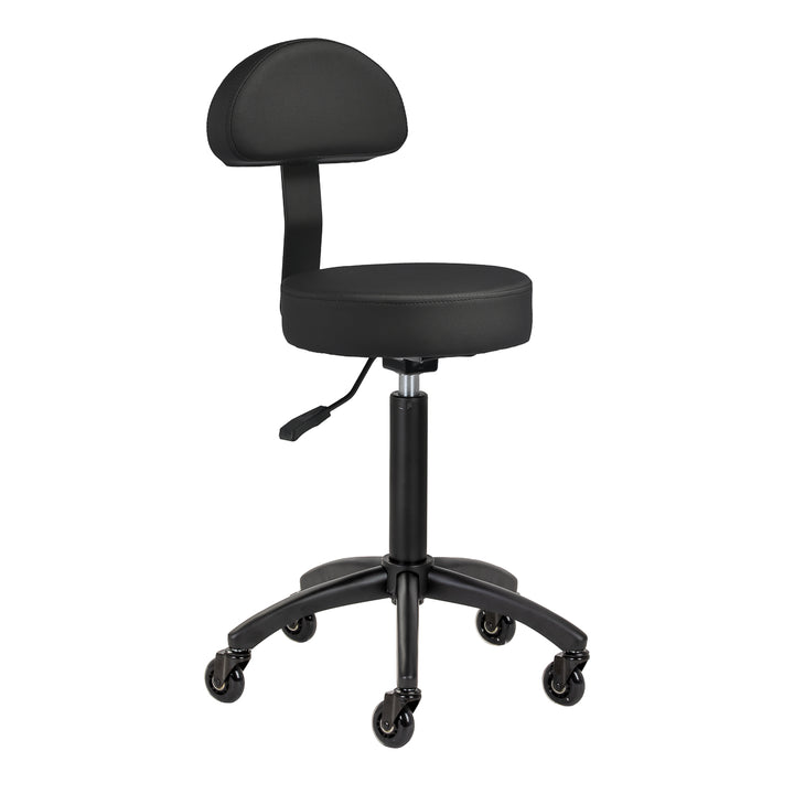 Taburete de silla de montar con respaldo Gabbiano D026 Negro