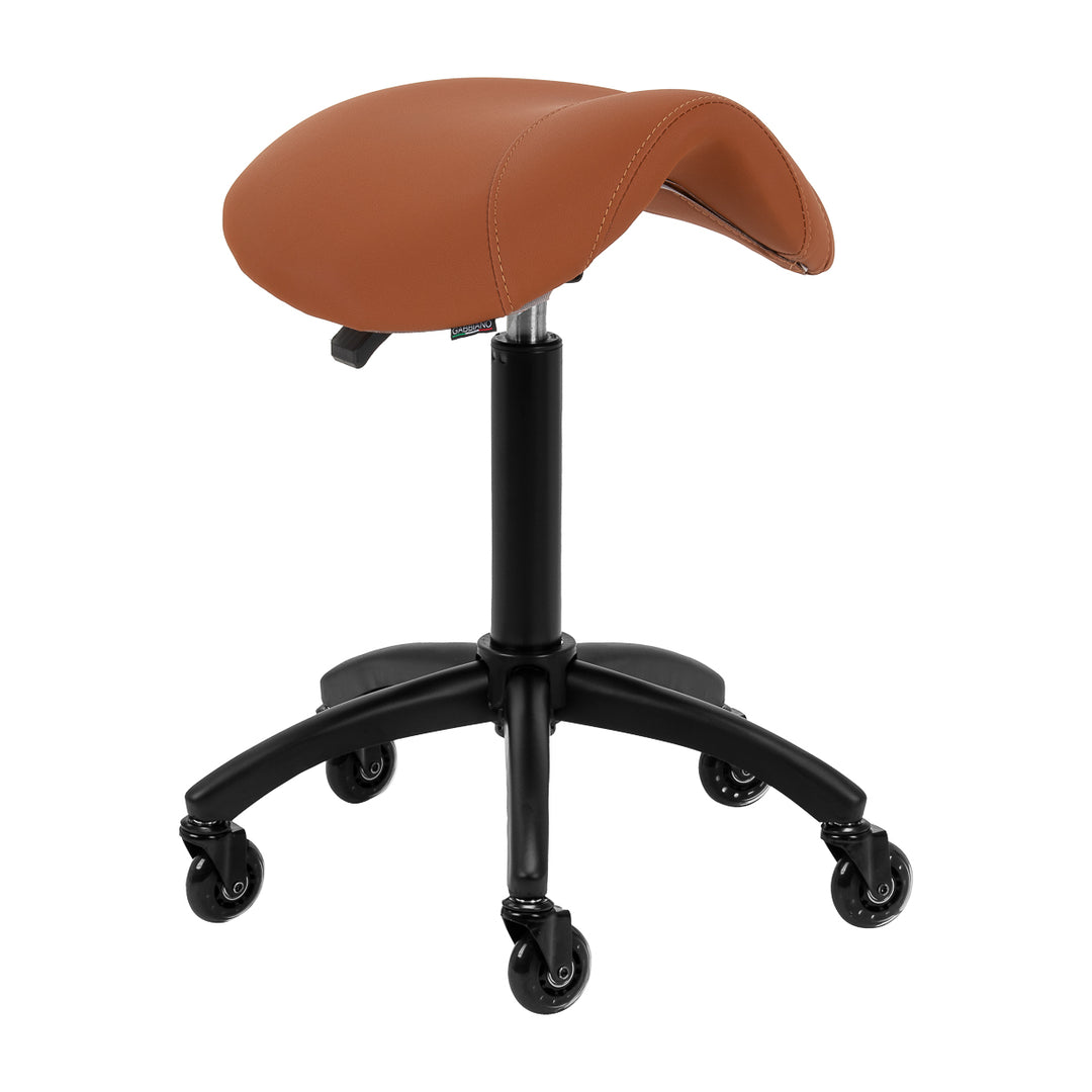 Taburete de silla de montar ajustable Gabbiano D032 Marrón