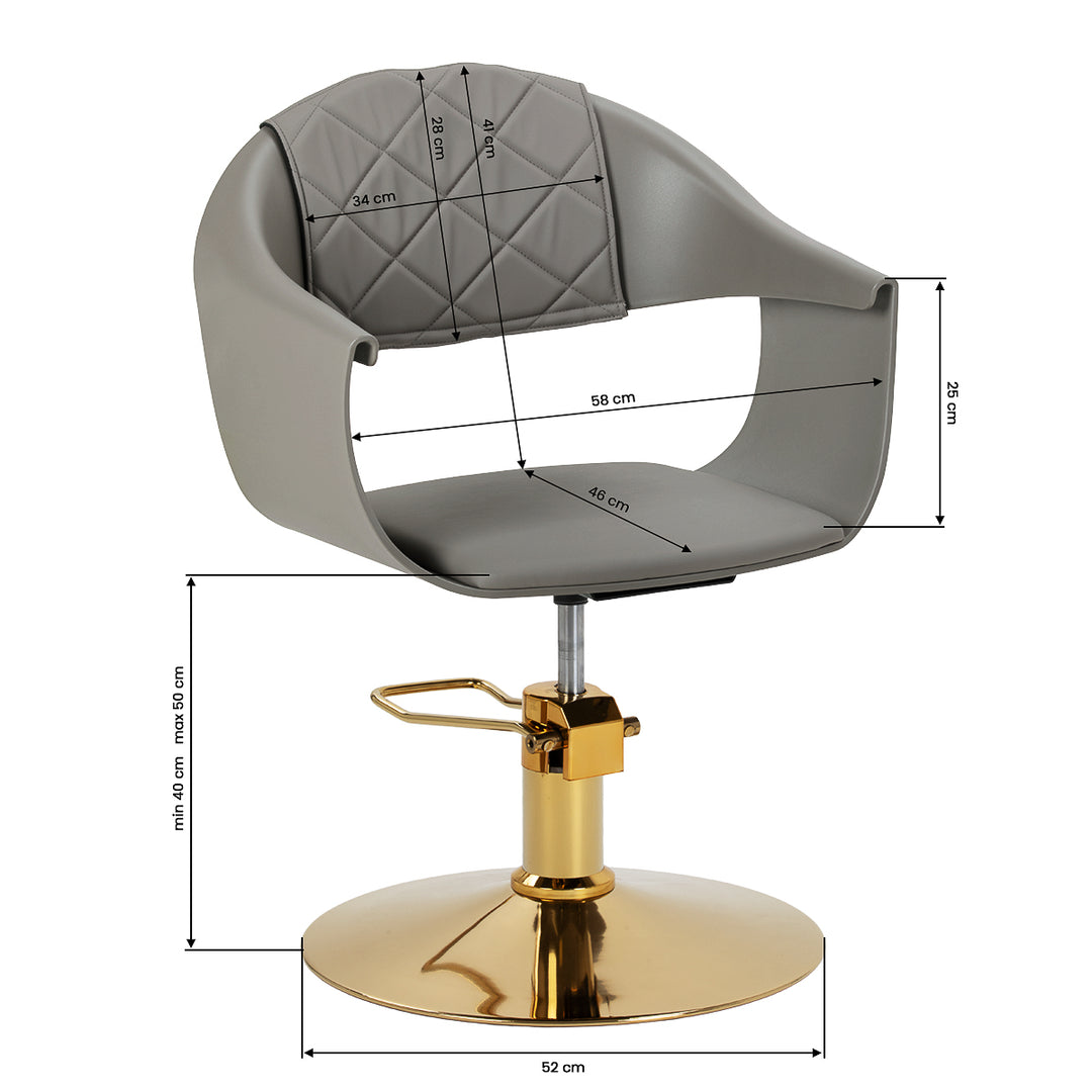 Sillón de peluquería Hair System Halo Gris - imagen 8