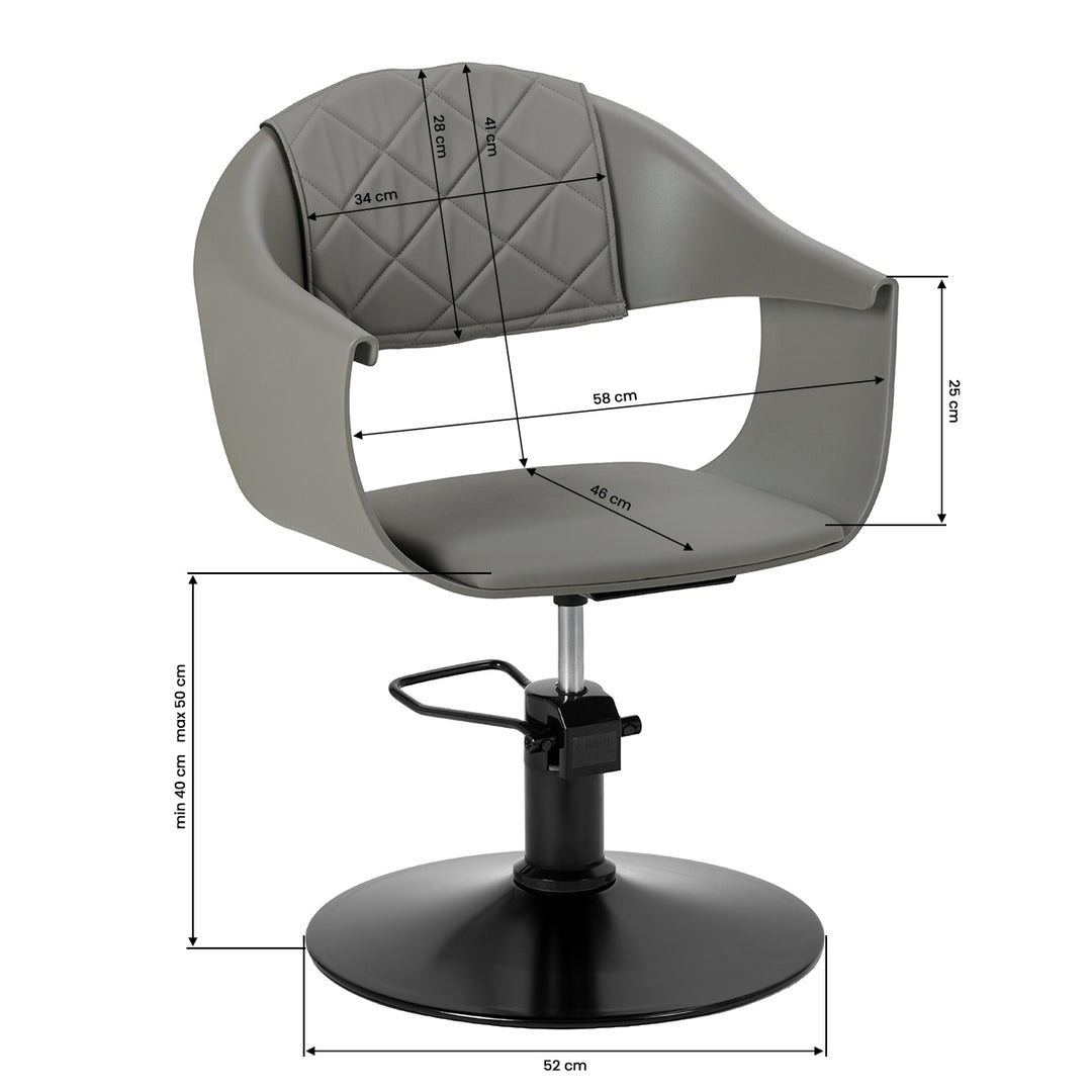 Sillón de peluquería Hair System Halo Grey Gris - imagen 8