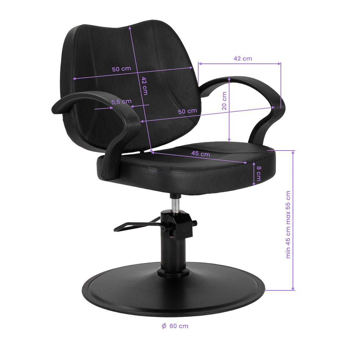 Sillón de peluquería Hair System S20 Negro - imagen 10