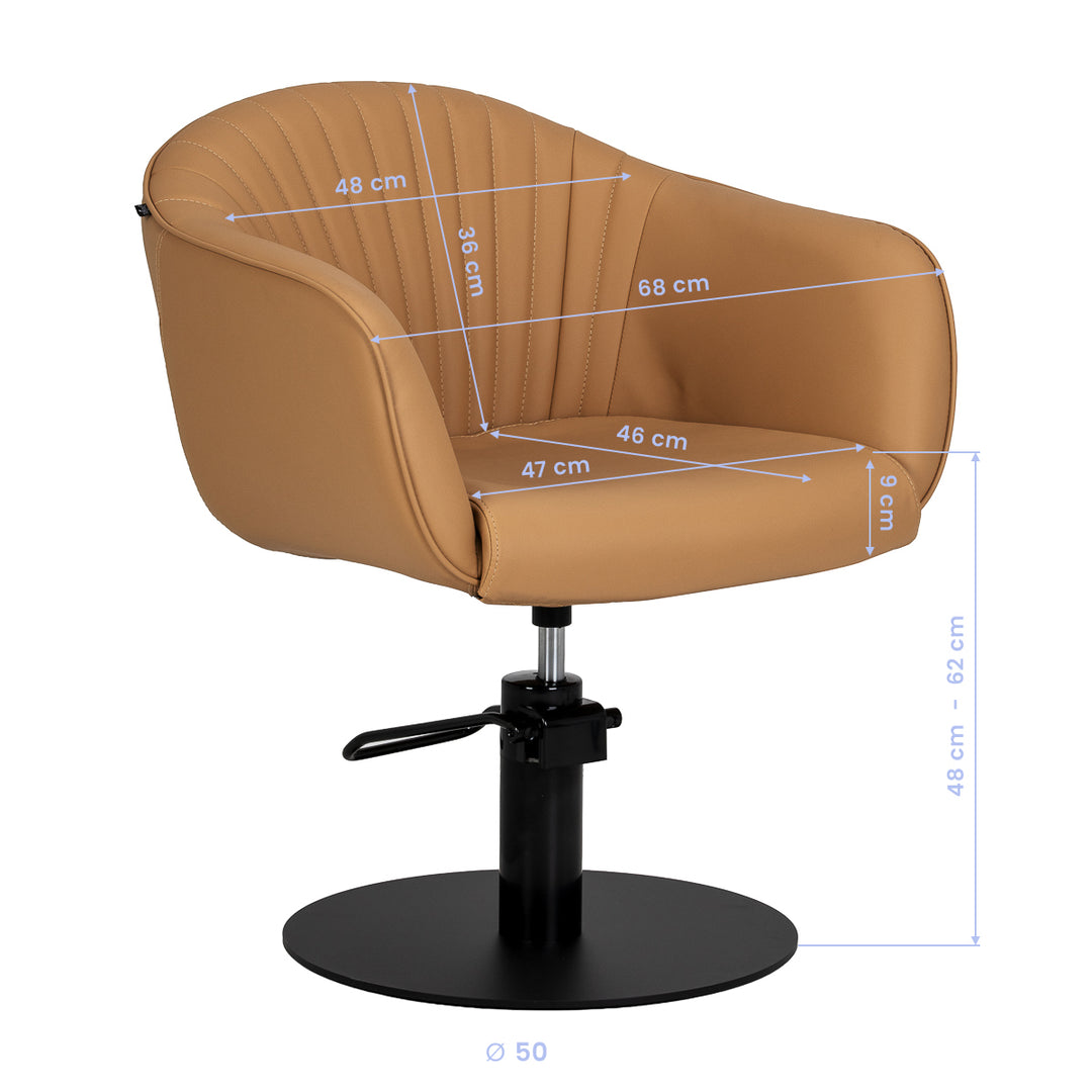 Sillón de peluquería Gabbiano Copenhagen Caramelo - imagen 10