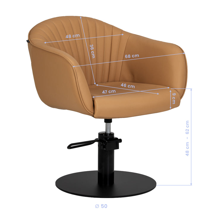 Sillón de peluquería Gabbiano Copenhagen Caramelo - imagen 10