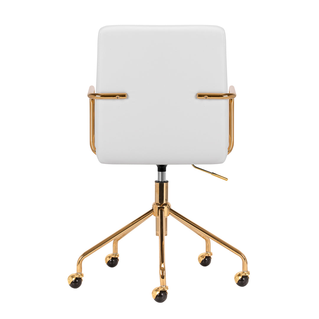 Silla de salón con reposabrazos QS-OF211G Oro-Crema - imagen 4