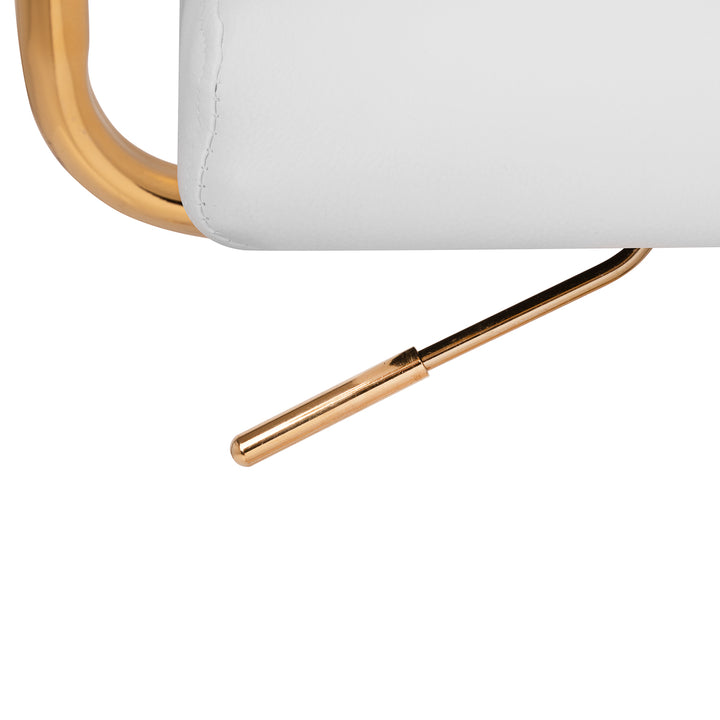 Silla de salón con reposabrazos QS-OF211G Oro-Crema - imagen 6
