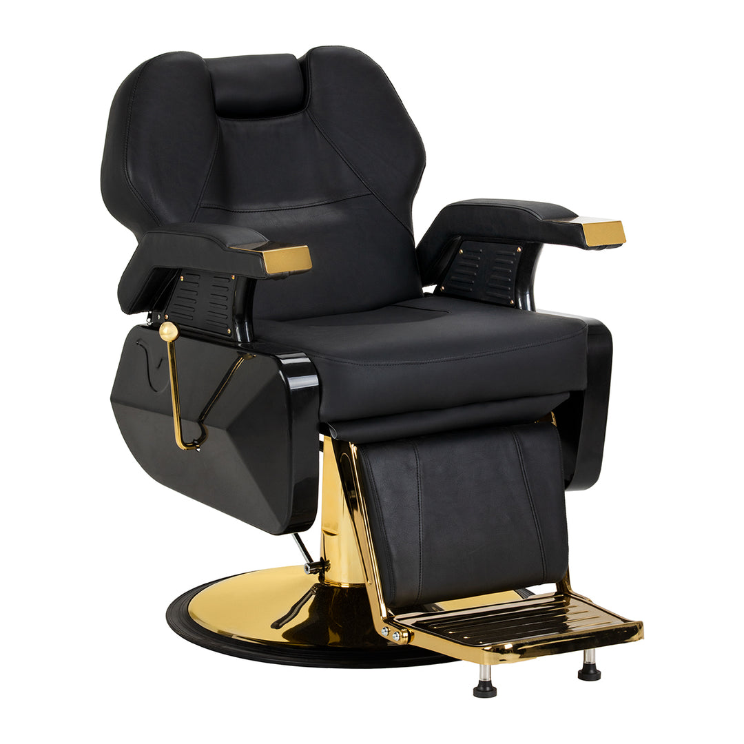 Sillón de Barberia Hair System New York Negro-Oro