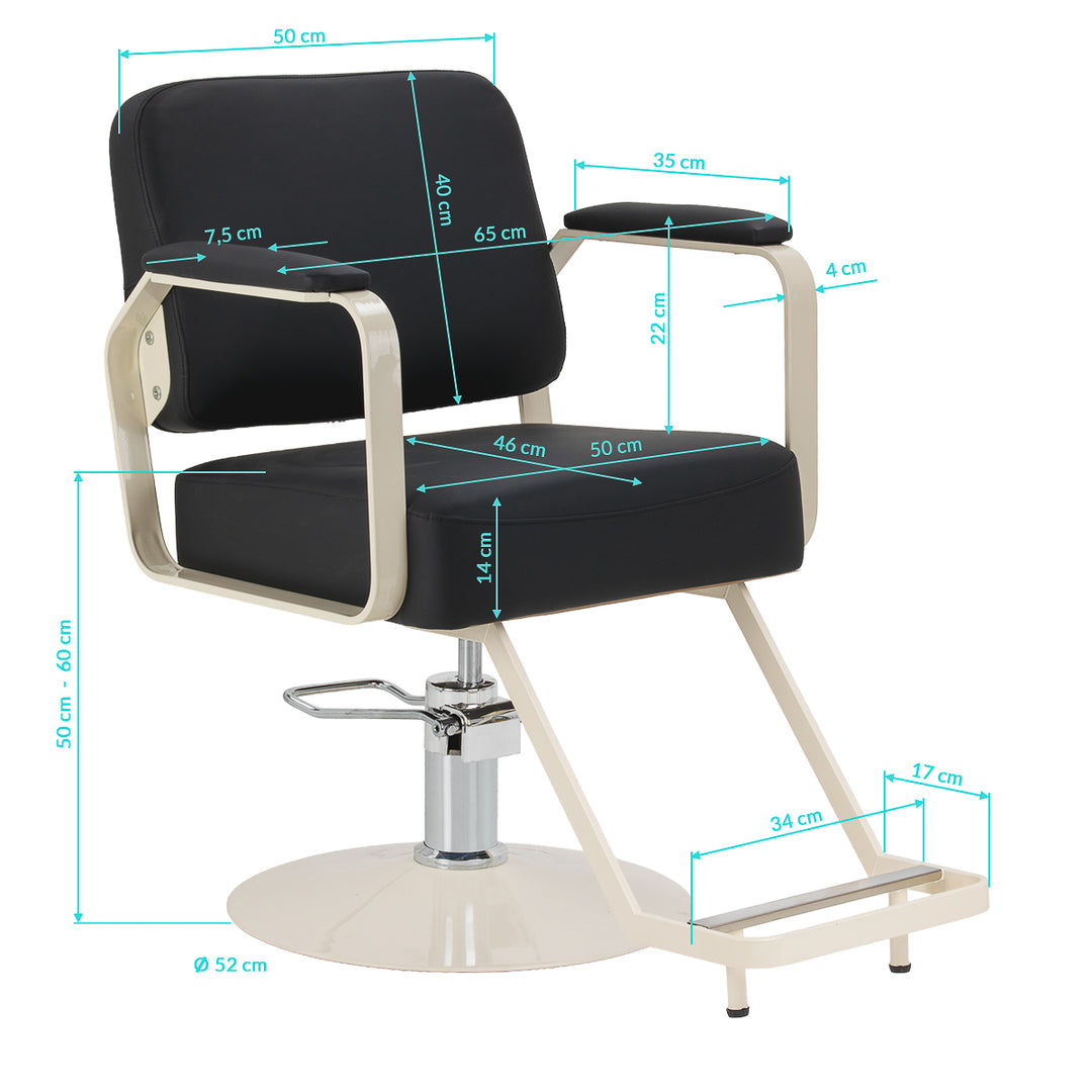 Sillón de peluquería Omega Aurora Negro - imagen 11