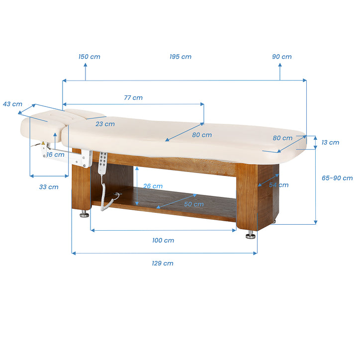 Camilla de masaje eléctrica Sillon Leisure Premium Crema - imagen 19