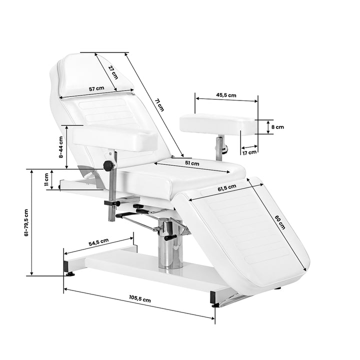 Sillón de tratamiento hidráulico Sillon A 210DH Blanco - imagen 16