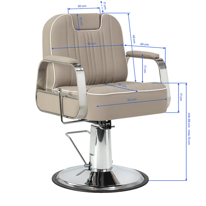 Sillón de barbero Gabbiano Rufo Beige - imagen 12