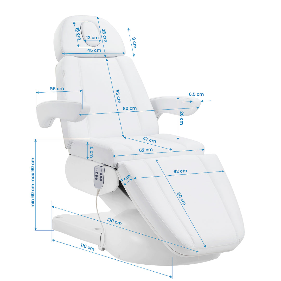 Sillón de tratamiento eléctrico Azzurro Lux 3 motores Blanco - imagen 15