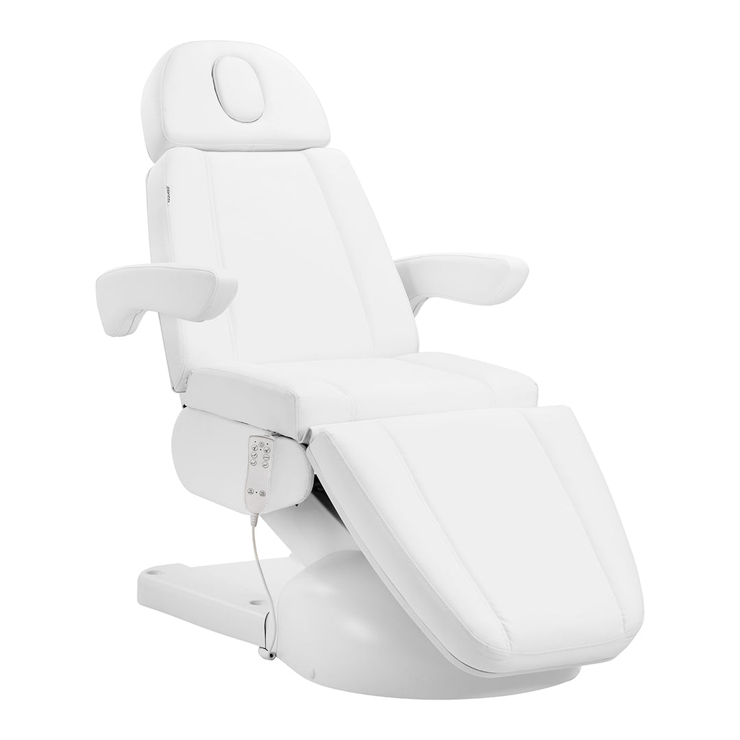 Sillón de tratamiento eléctrico Azzurro Lux 3 motores con calefacción Blanco