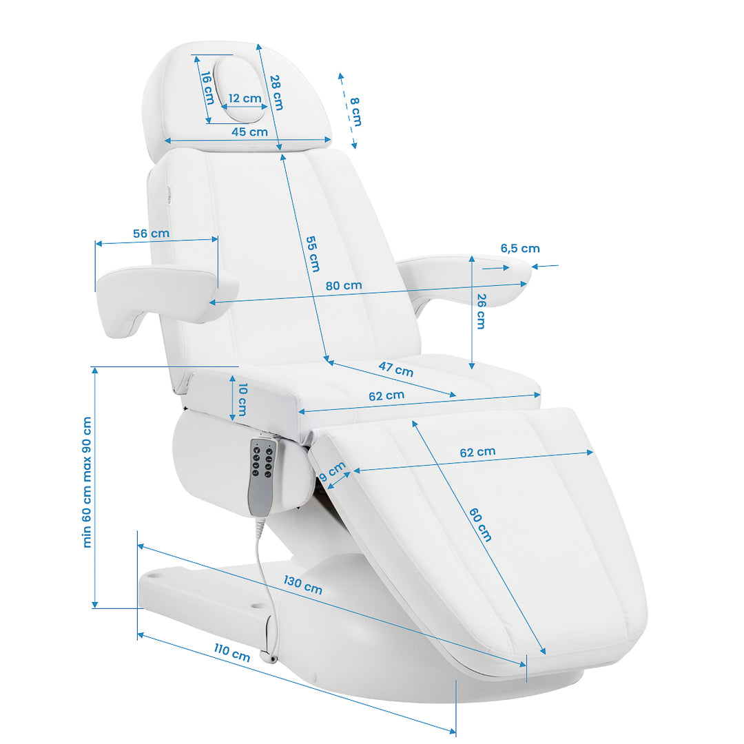 Sillón de tratamiento eléctrico Azzurro Lux 4 motores Blanco - imagen 18