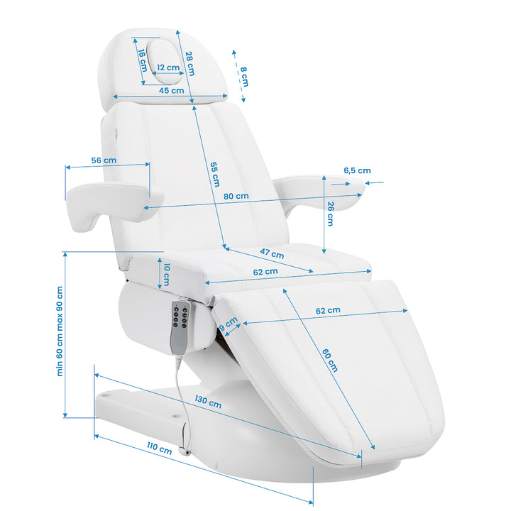 Sillón de tratamiento eléctrico Azzurro Lux 4 motores Blanco - imagen 18