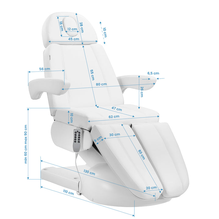 Sillón de tratamiento eléctrico Azzurro Lux 5 motores Blanco - imagen 18