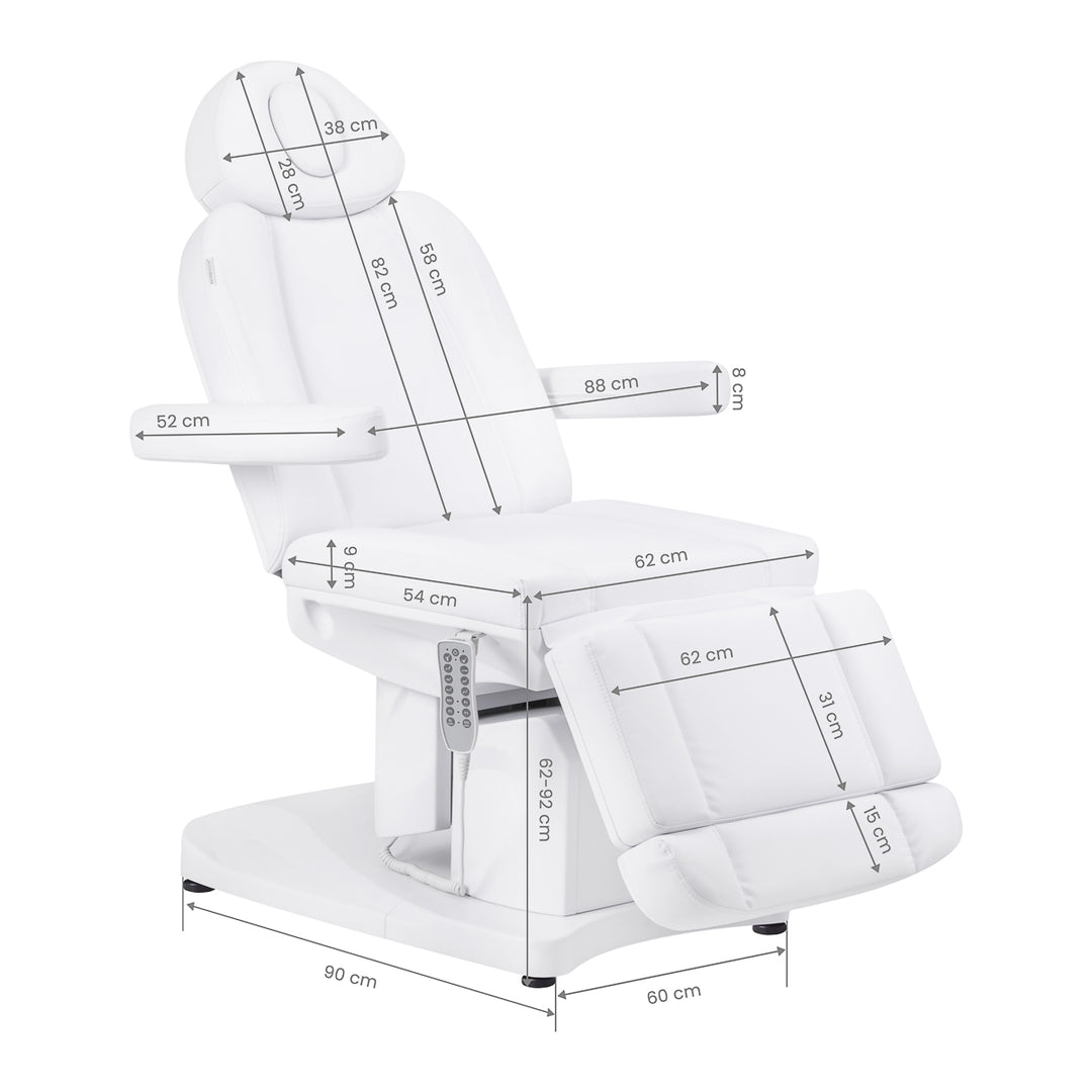 Sillón Estético Eléctrico Azzurro 708A 4 Motores Blanco - imagen 14