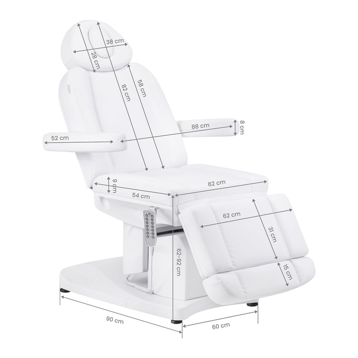 Sillón Estético Eléctrico Azzurro 708A 4 Motores Blanco - imagen 14