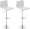 Set de 2 Taburetes de Bar con Respaldo 105 Plástico Blanco