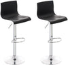 Set de 2 Taburetes de Bar con Respaldo 105 Plástico Negro