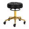 Taburete con Ruedas Gabbiano D054G Negro-Oro