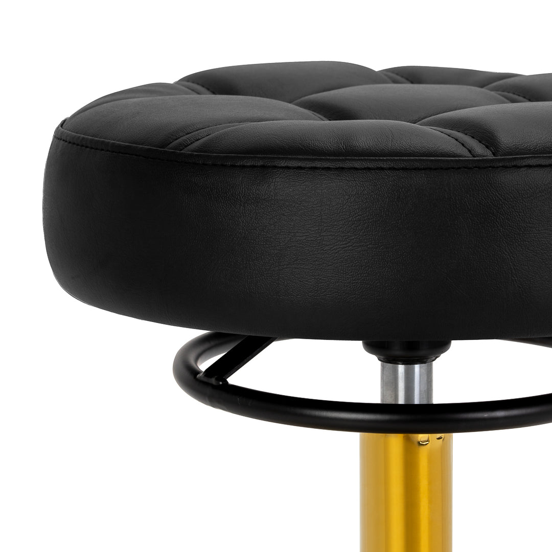 Taburete con Ruedas Gabbiano D054G Negro-Oro - imagen 3