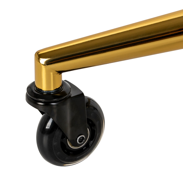 Taburete con Ruedas Gabbiano D054G Negro-Oro - imagen 5