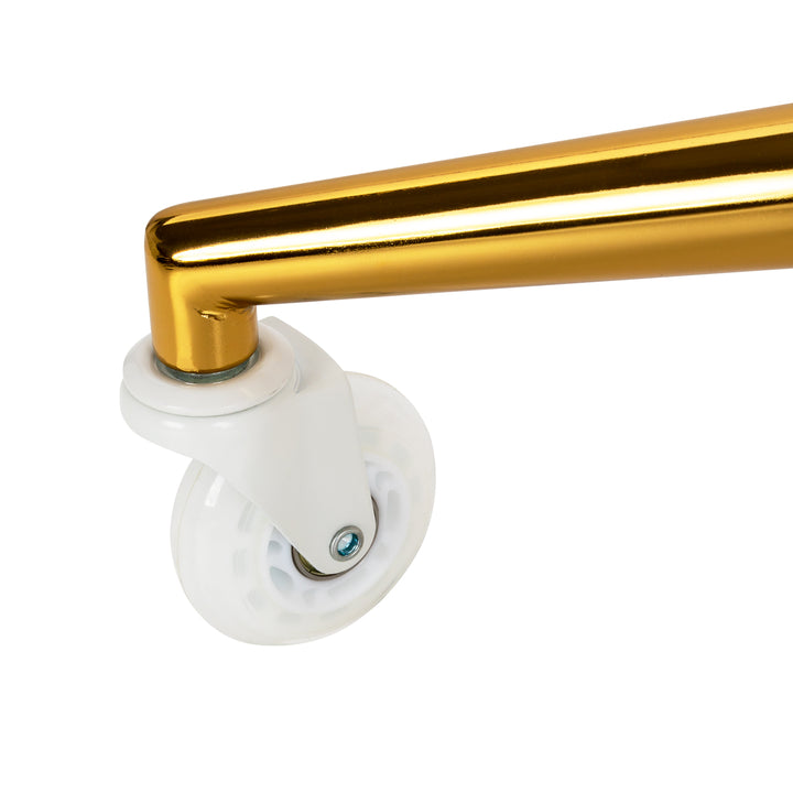 Taburete con Ruedas Gabbiano D054G Blanco-Oro - imagen 5