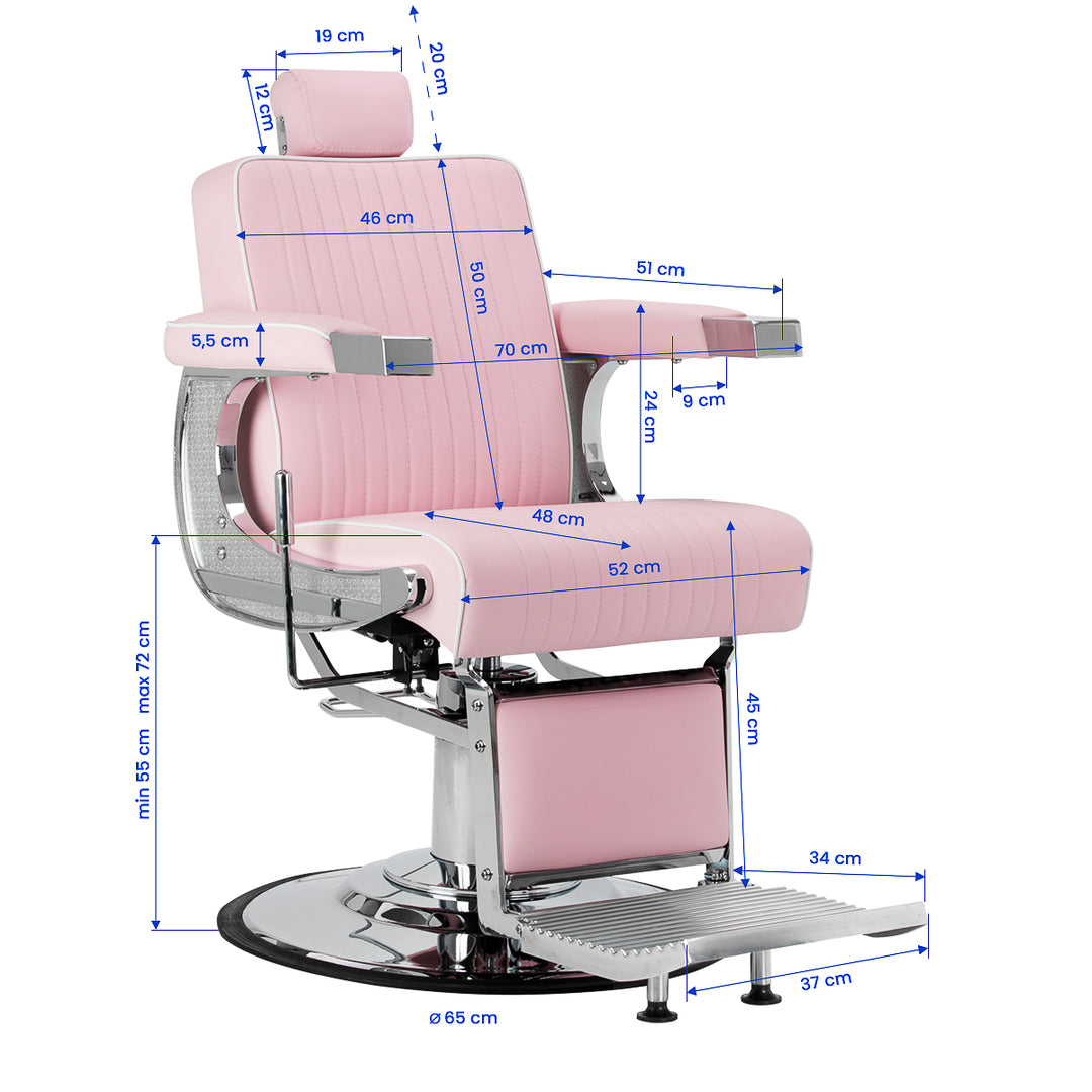 Sillón de Barberia Gabbiano Visionerio Roze - imagen 17