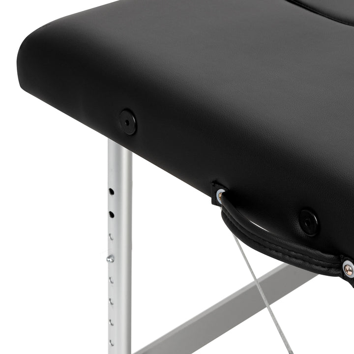 Camilla de masaje plegable de aluminio Balance 2 zonas negro