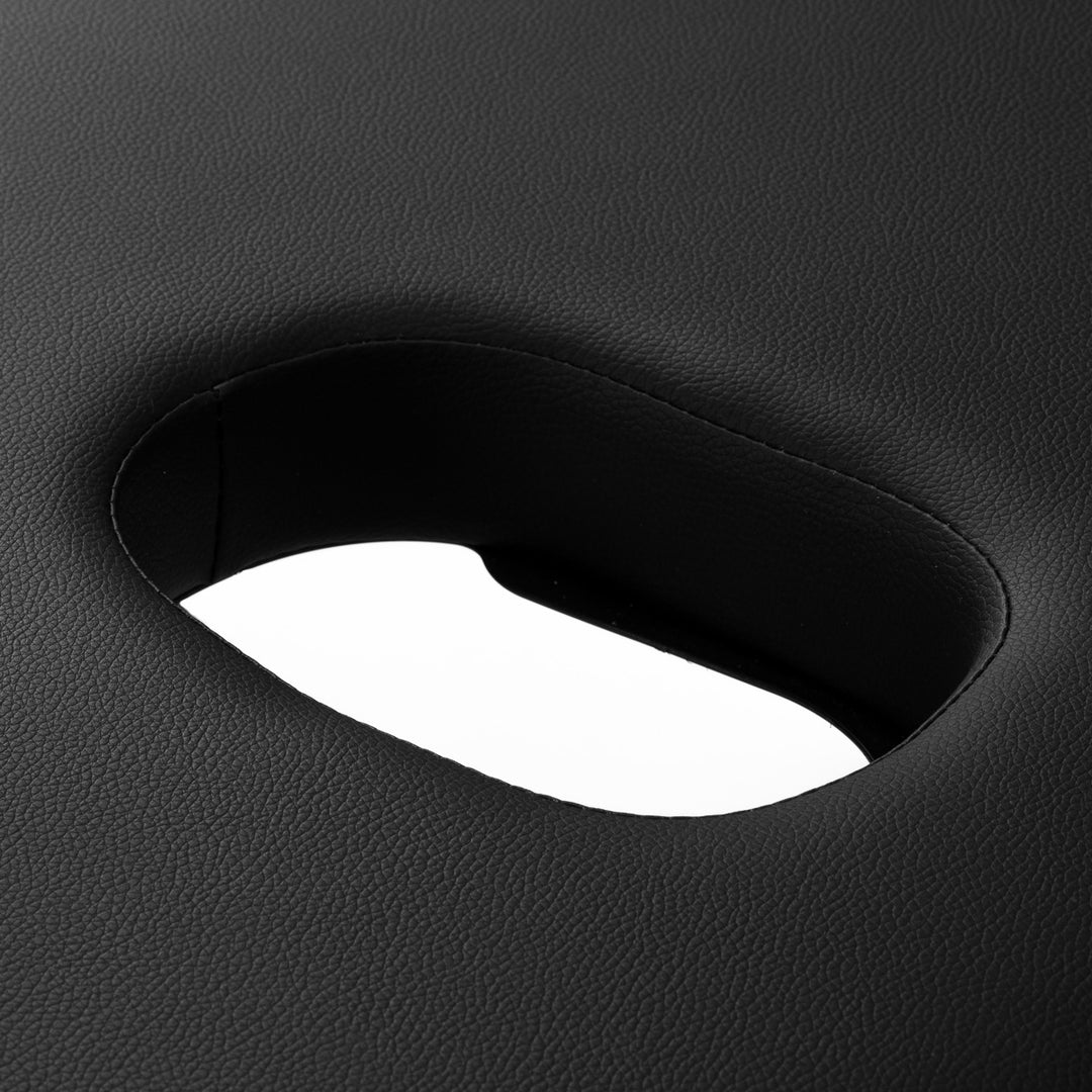 Camilla de masaje plegable de aluminio Balance 2 zonas negro