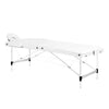 Camilla de masaje plegable de aluminio Balance 3 zonas blanco